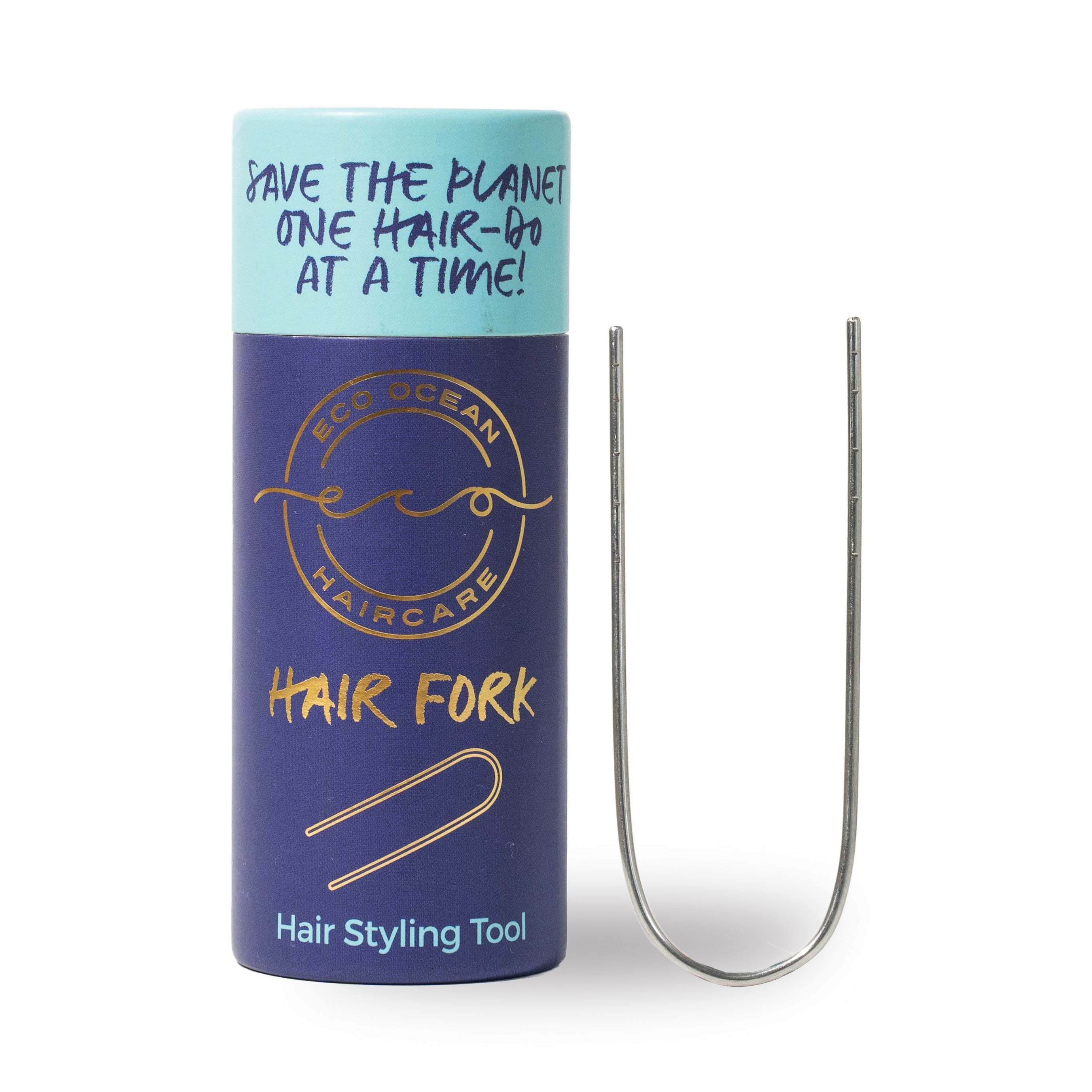 Plastic-free hair fork by Eco Ocean Haircare