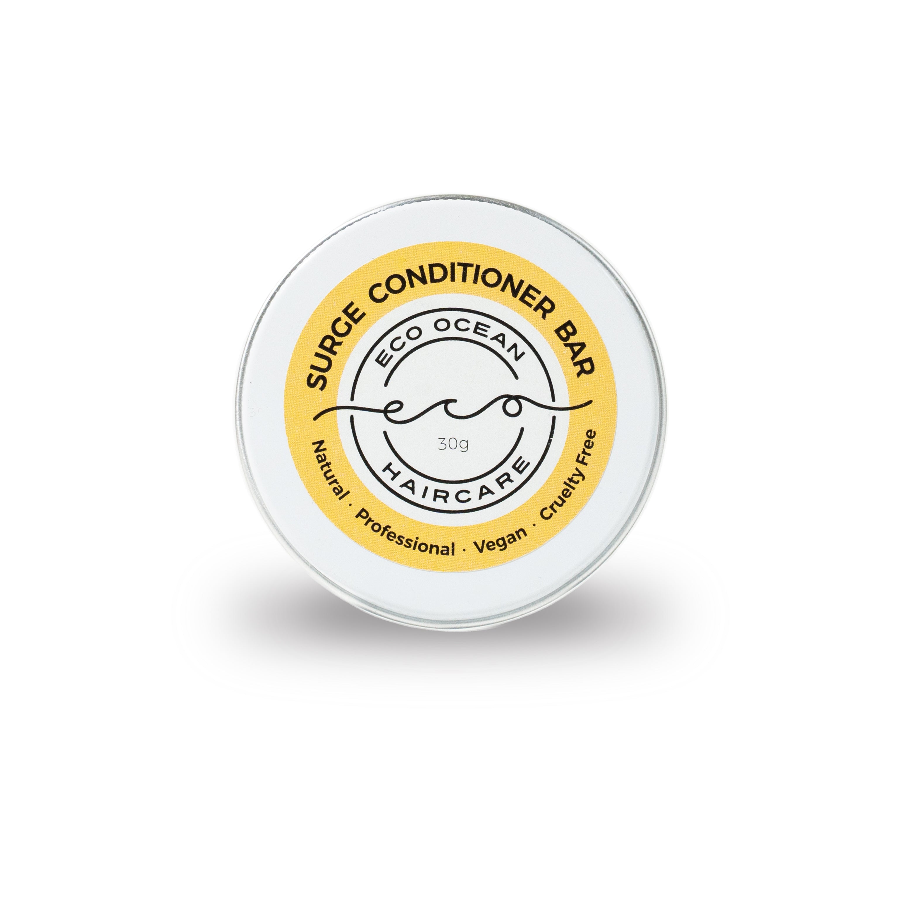 Plastic-free Surge conditioner bar by Eco Ocean Haircare.