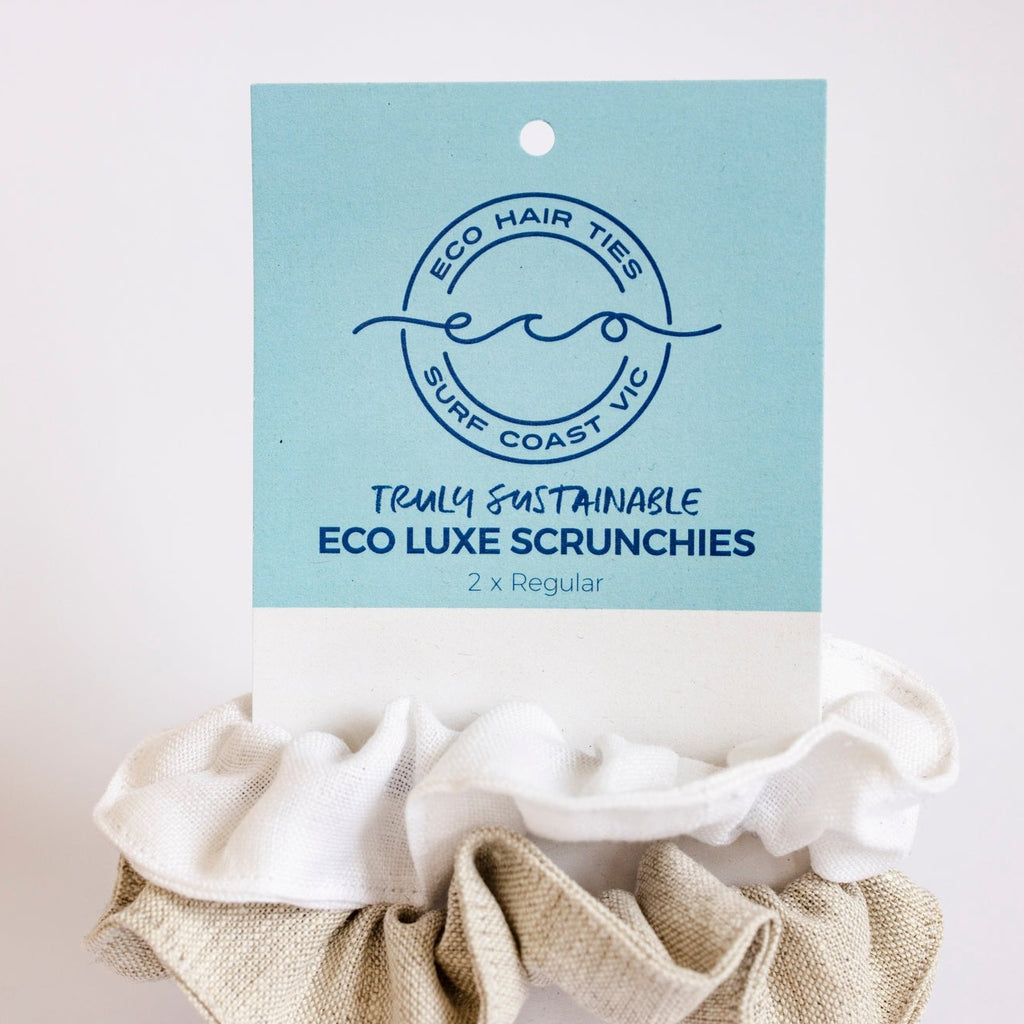 Eco Linen Scrunchies 2 Pack Eco Hair Ties Eco Hair Ties 