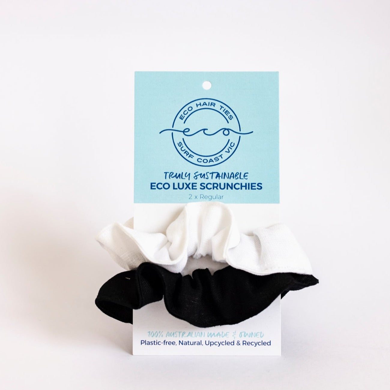 Eco Linen Scrunchies 2 Pack Eco Hair Ties Eco Hair Ties 