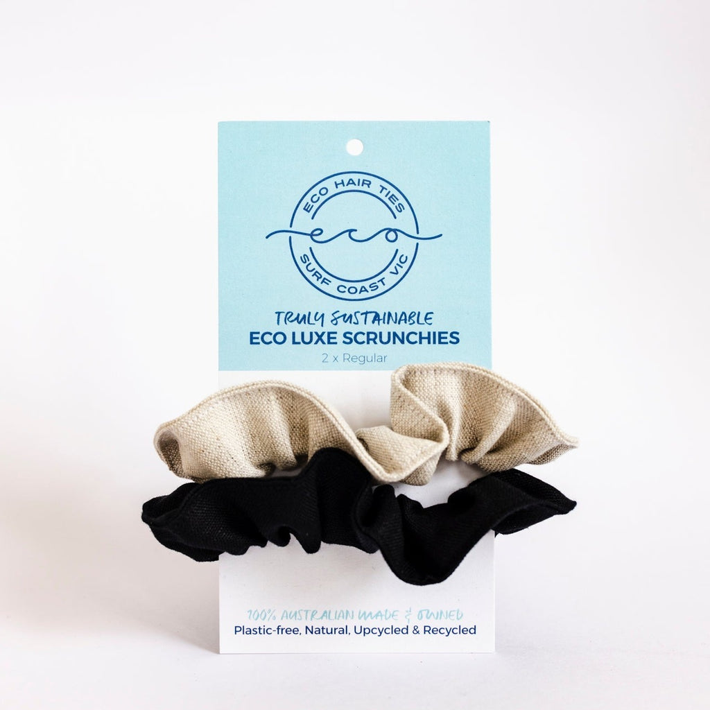 Eco Linen Scrunchies 2 Pack Eco Hair Ties Eco Hair Ties 