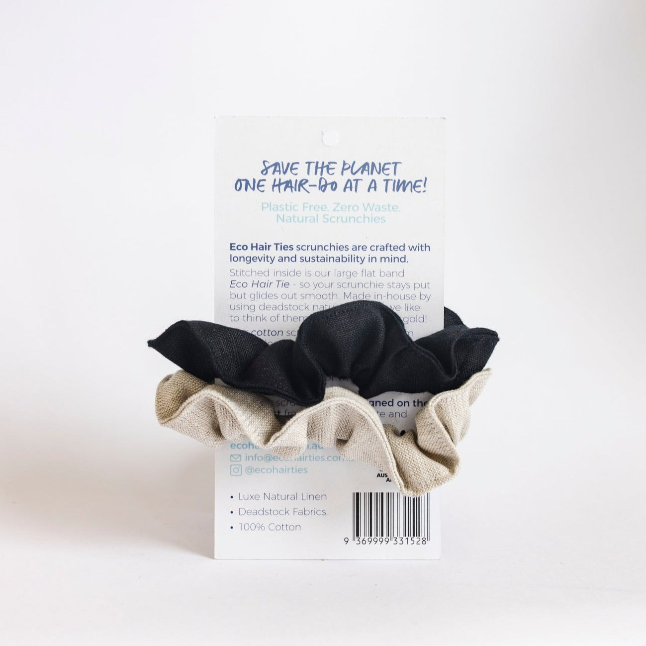 Eco Linen Scrunchies 2 Pack Eco Hair Ties Eco Hair Ties 