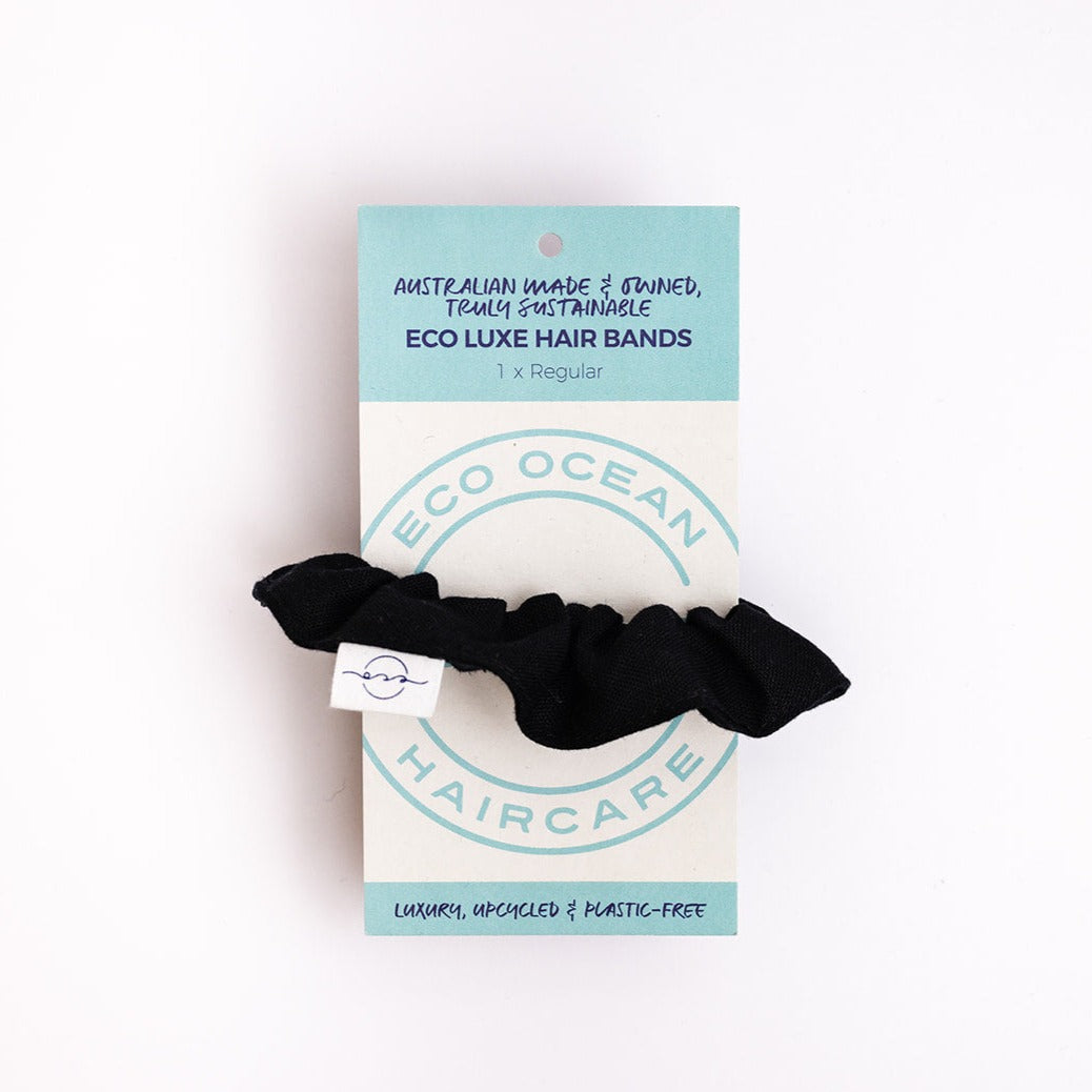 Eco Luxe plastic-free cotton scrunchies by Eco Ocean Haircare